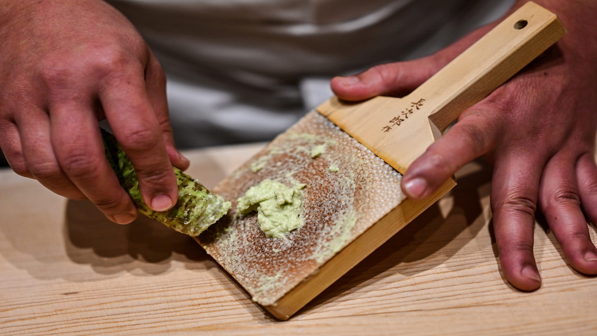 Image for the title: Japan's wasabi producers farm 'green gold' 