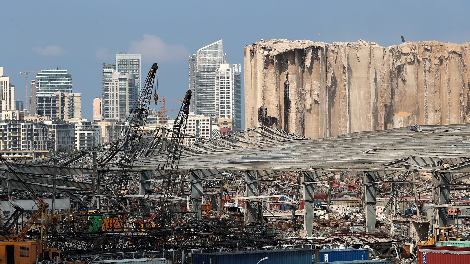 Image for the title: Lebanon hires firm to clear dangerous material from Beirut port 