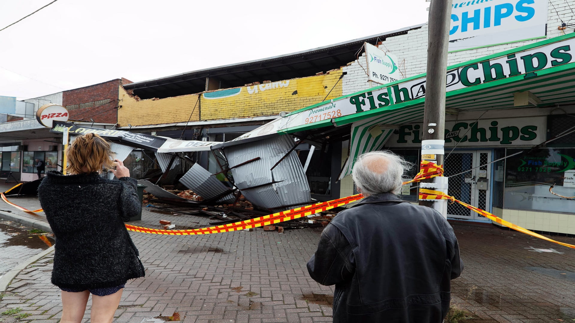 Image for the title: Cyclone destroys houses, cuts power on Australia's west coast 