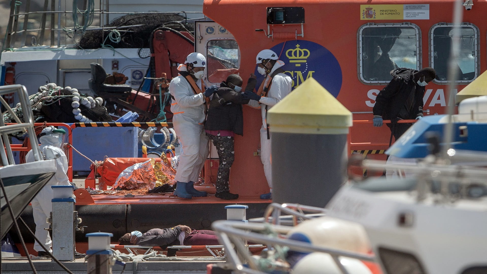 Image for the title: Four people dead in migrant boat near Canary Islands 