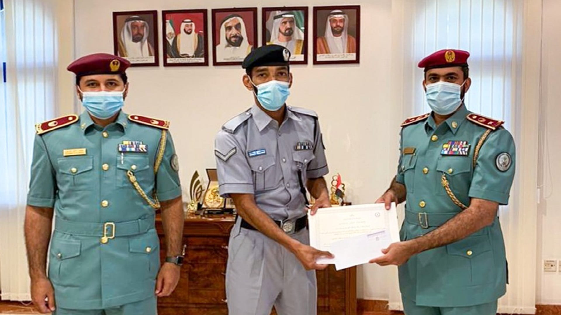 Image for the title: Sharjah police honours distinguished affiliate 