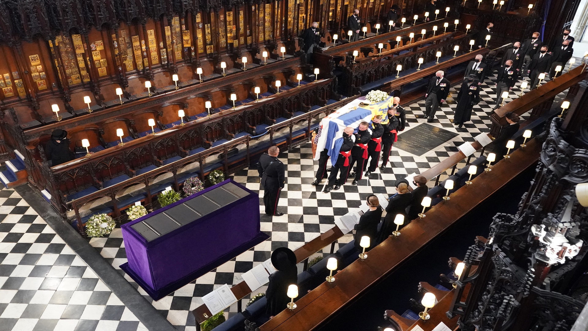 Image for the title: Queen Elizabeth lays to rest her 'strength, stay' Prince Philip 