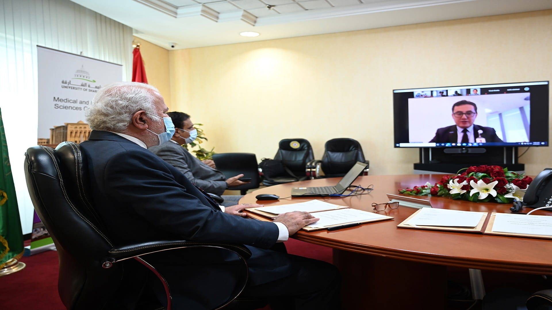 Image for the title: University of Sharjah signs MoU with Fakeeh University Hospital 