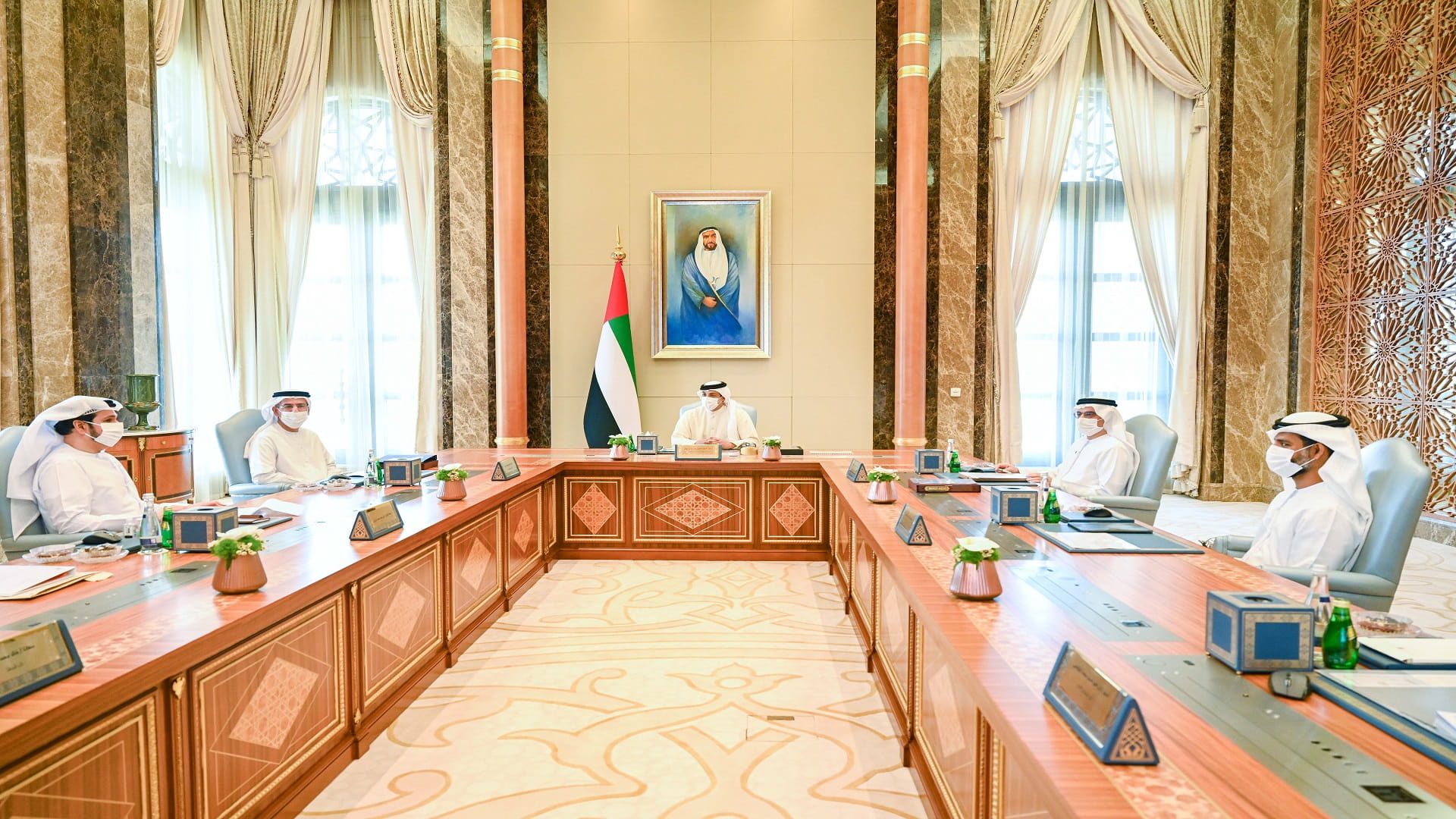 Image for the title: Mansour bin Zayed chairs meeting of CBUAE Board of Directors 