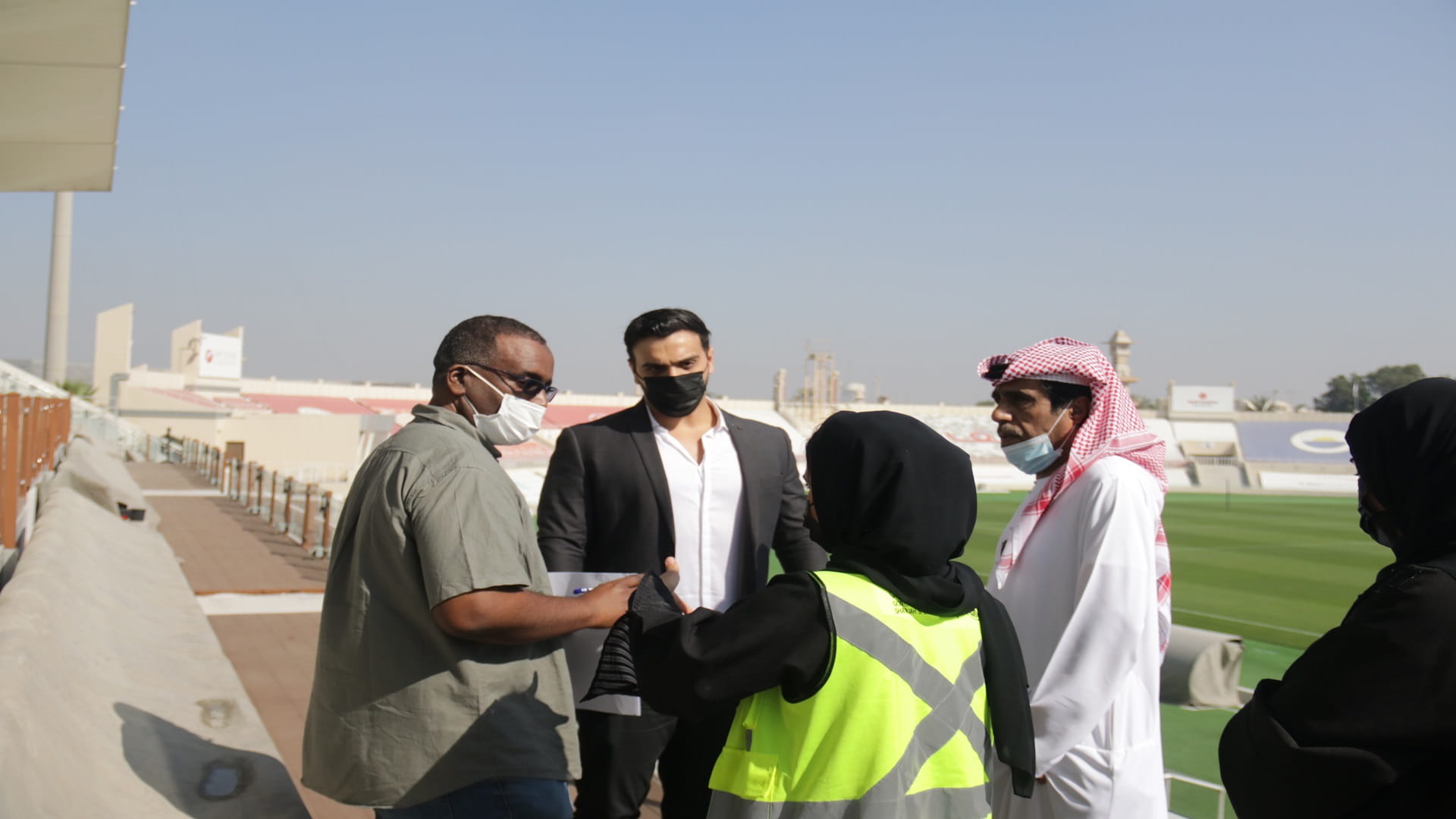 Image for the title: SSC, SDPW delegations visit Sharjah stadium 