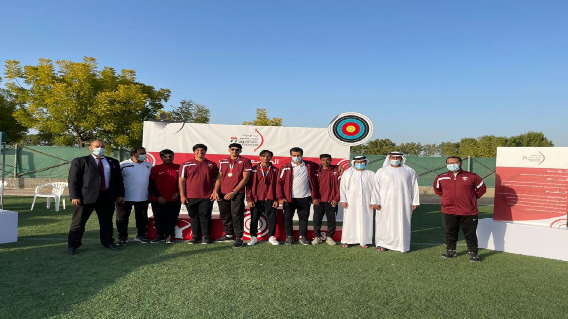 Image for the title: Al Hamriyah Club achieves leading positions in UAE Archery Cup 