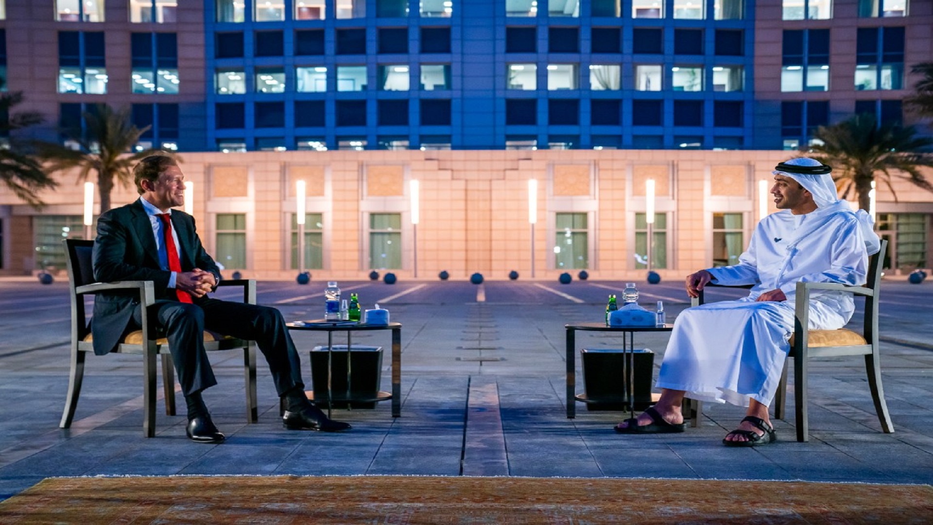Image for the title: Abdullah bin Zayed, Russian minister discuss partnership 