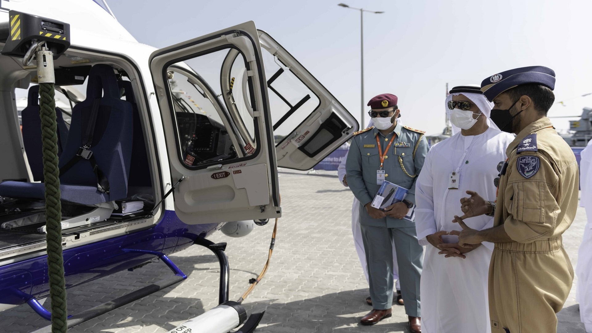 Image for the title: Saif bin Zayed tours NAVDEX 2021 