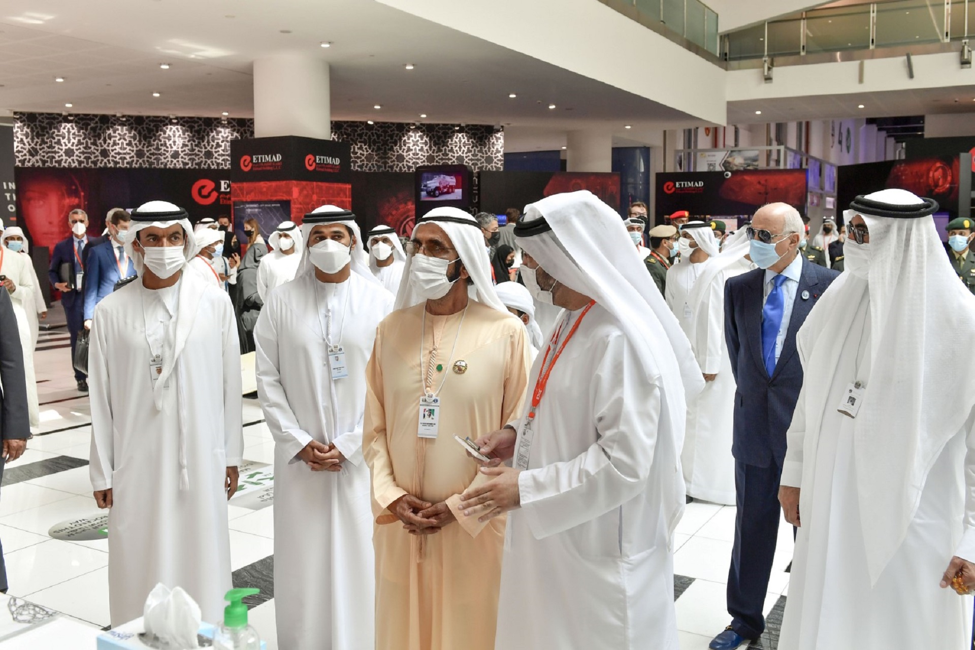 Image for the title: Mohammed bin Rashid visits IDEX 2021 and NAVDEX 