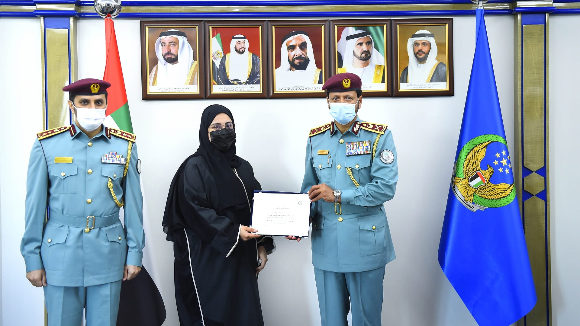 Image for the title: Al Shamsi honours distinguished officer in Sharjah Police 