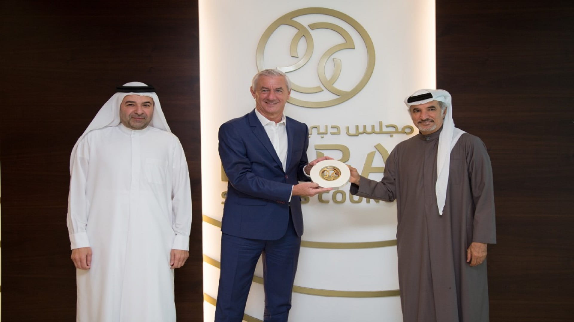 Image for the title: Liverpool legend Ian Rush visits Dubai Sports Council 