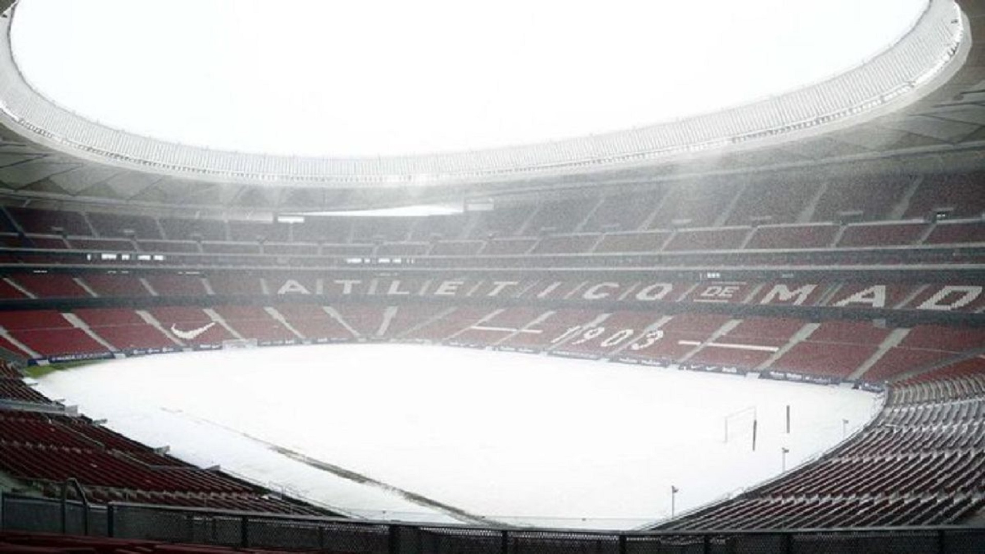 صورة بعنوان: عاصفة ثلجية تؤجل لقاء أتلتيكو مدريد وبلباو في الدوري الإسباني 