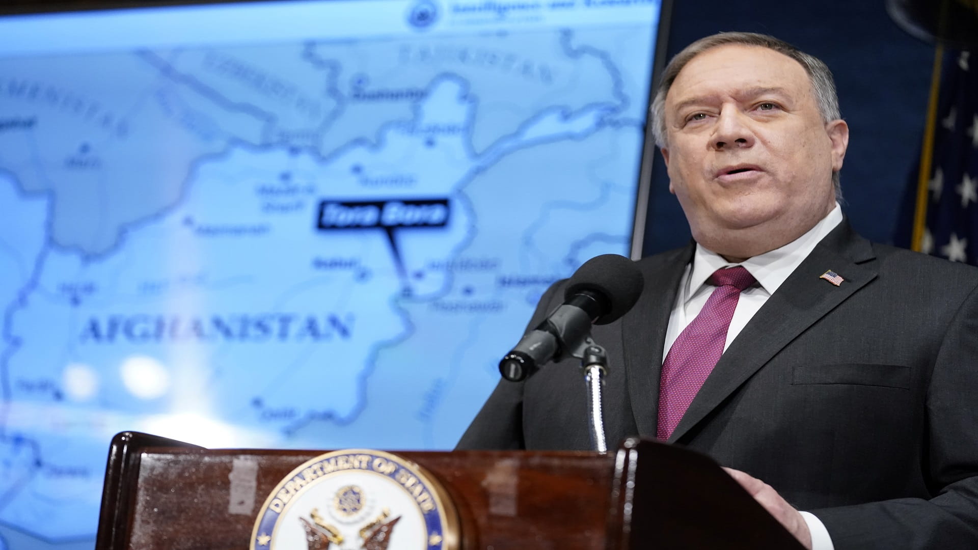 Image for the title: Pompeo hits Iran for al-Qaida support 