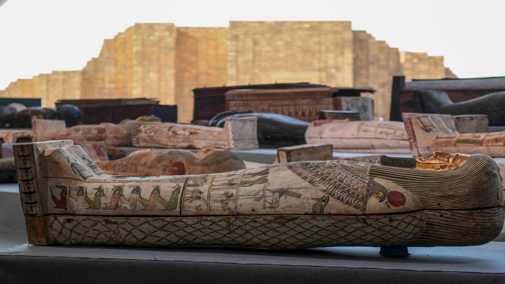 Image for the title: Egypt makes 'major discoveries' at Saqqara archaeological site 