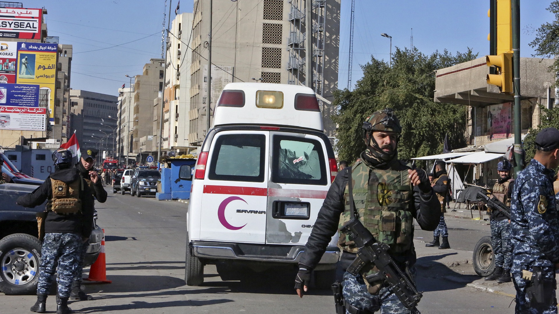 صورة بعنوان: أكثر من 100 قتيل وجريح بانفجار مزدوج في بغداد 