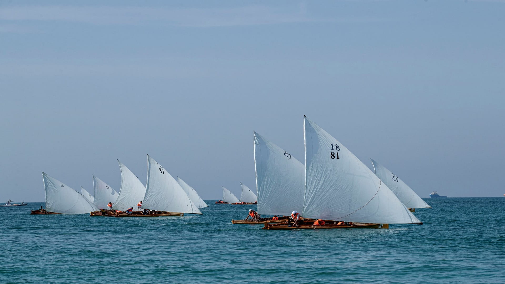 Image for the title: Zayed Heritage Festival Dhow Sailing Race 22FT starts Sunday 