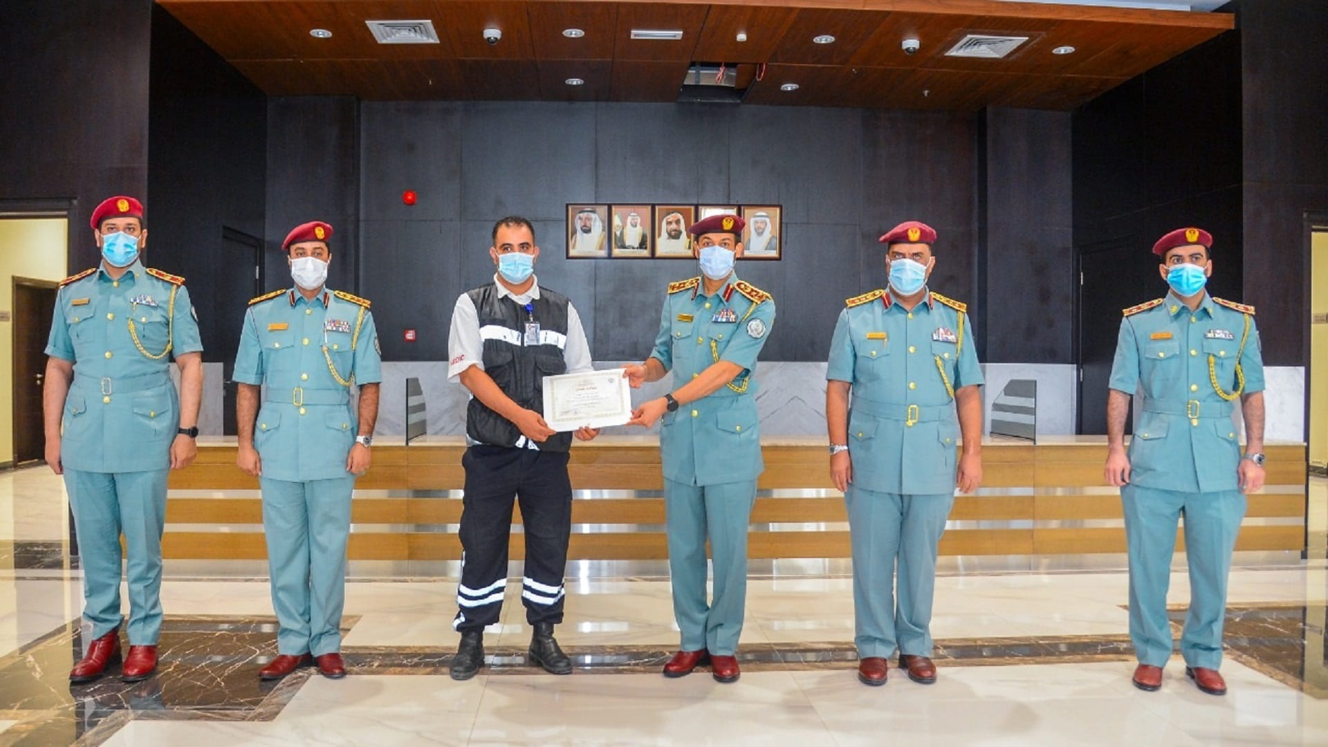 Image for the title: Al Ajel inspects the performance of Central Region Police 