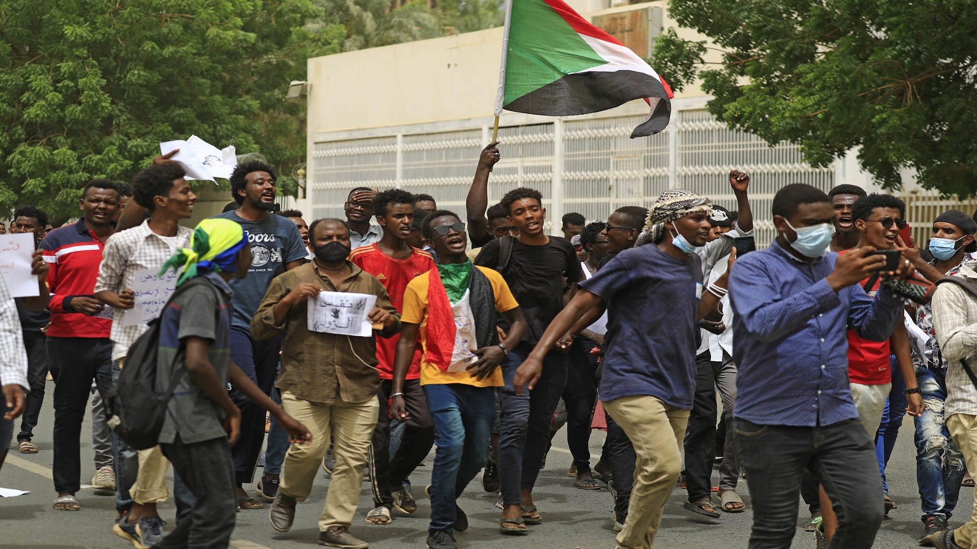 Image for the title: Protests erupt in Sudan after petrol subsidy cuts 