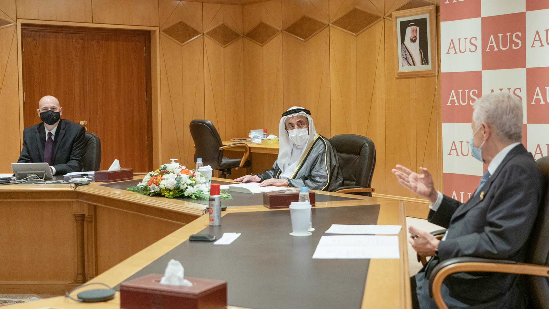 Image for the title: Sultan Al Qasimi chairs board meeting of AUS 