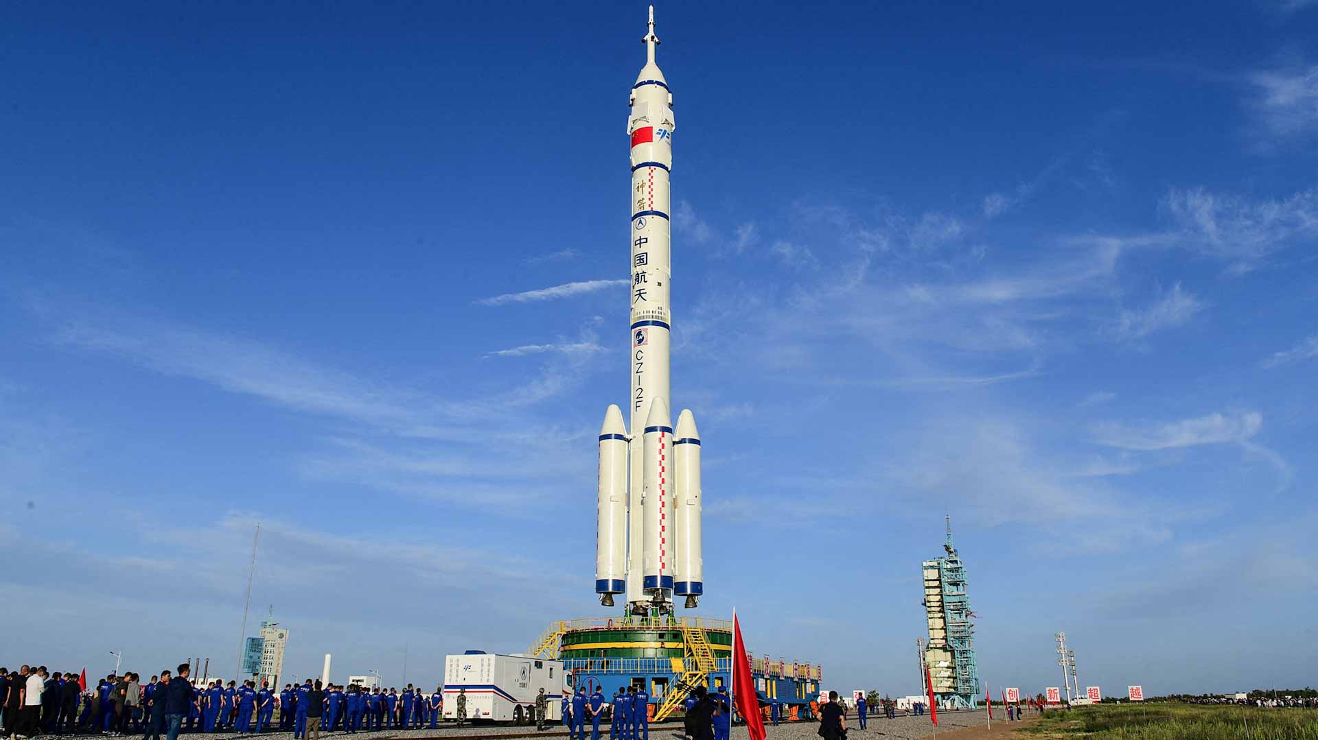 Image for the title: China ready to launch first crew to new space station 