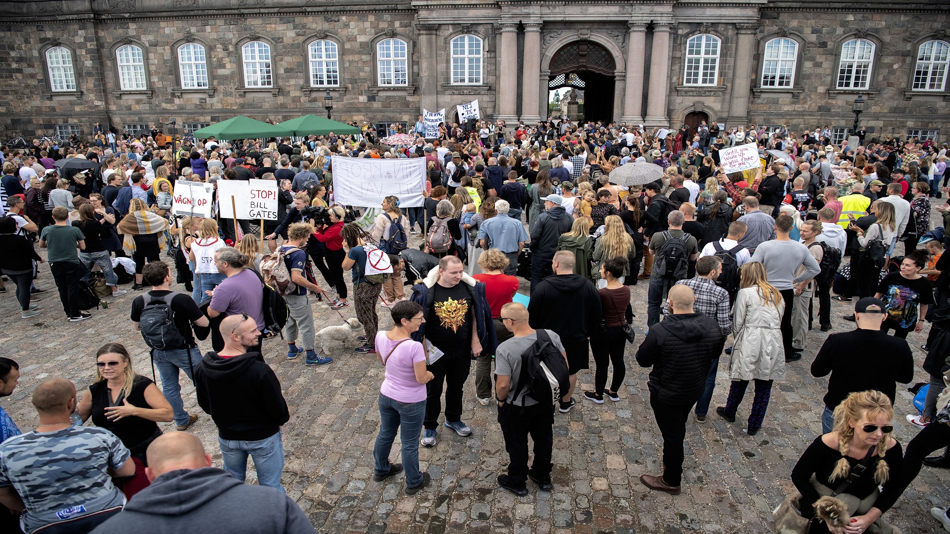 Image for the title: Two arrested at Denmark protest against Covid measures 