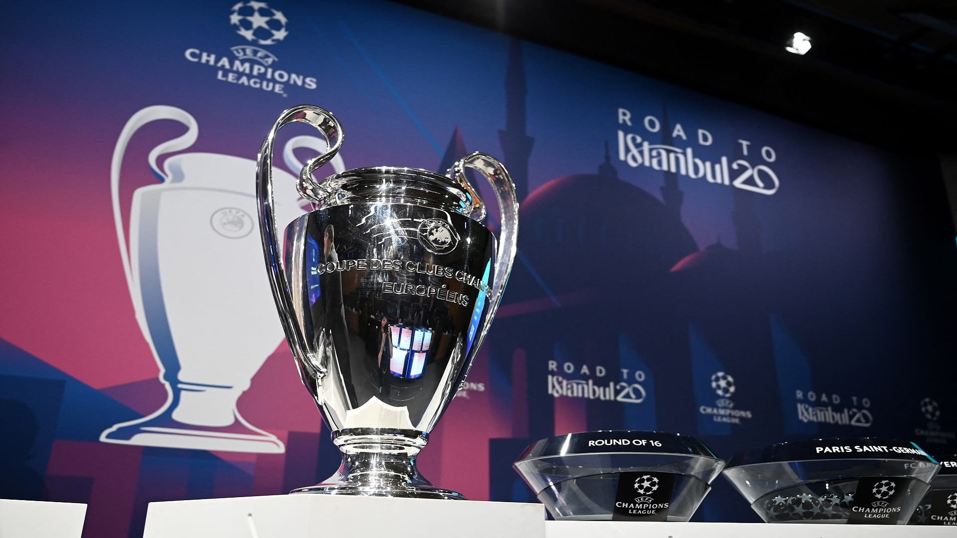 Image for the title: Bayern to face PSG, Madrid v Liverpool in Champions League last 8 