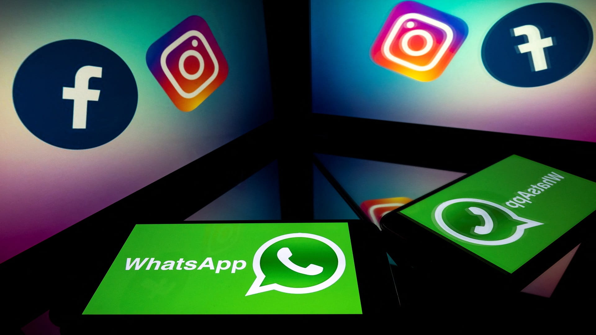 Image for the title: WhatsApp, Instagram and Facebook Messenger suffer brief outages 