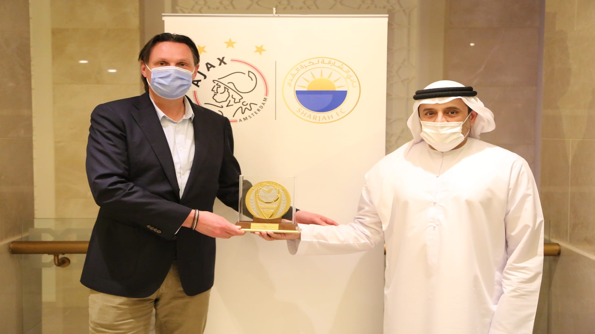 Image for the title: Sharjah Club receives Ajax Amsterdam’s delegation 