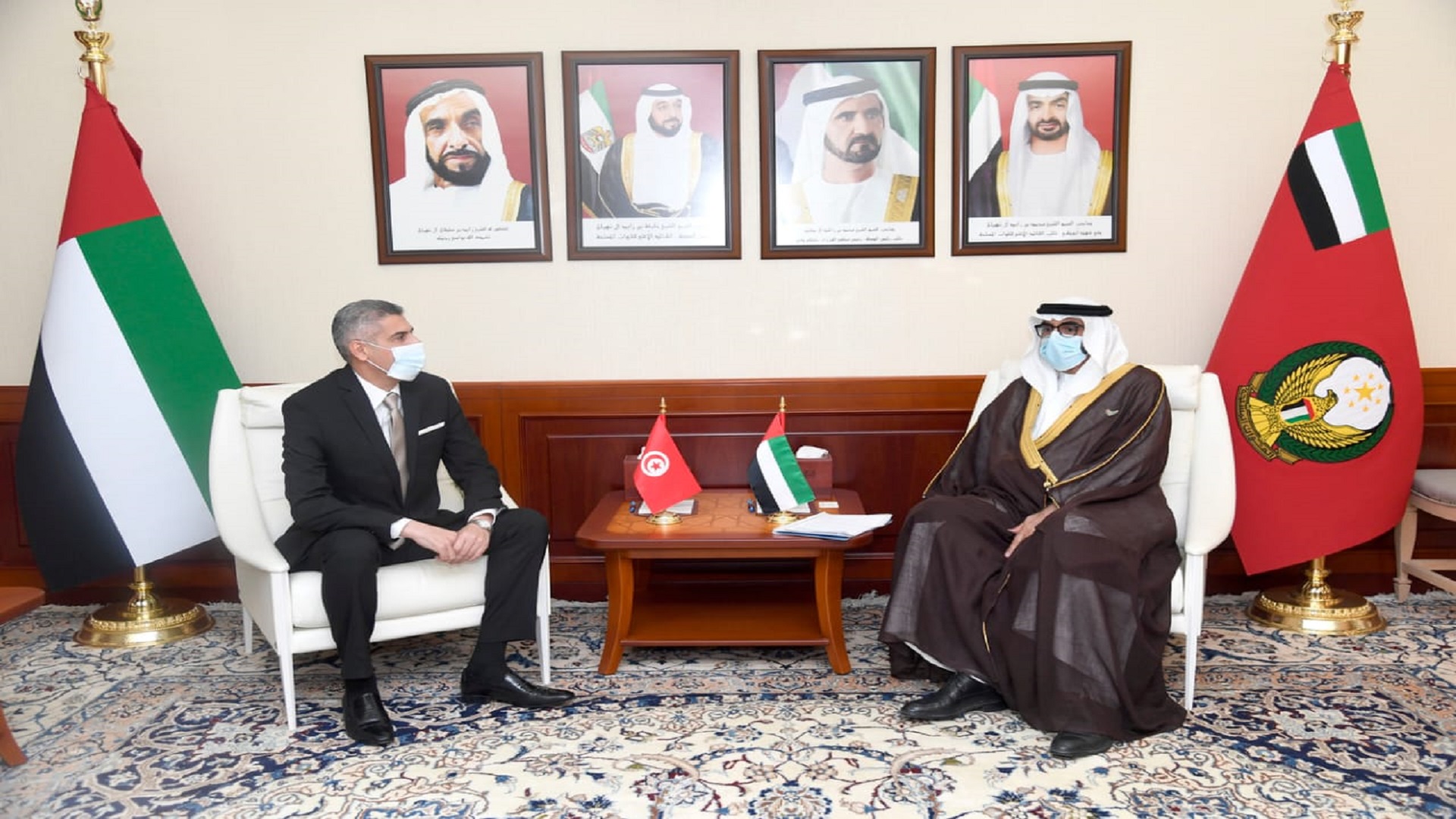 Image for the title: UAE, Tunisia discuss relations, efforts to contain virus impact 