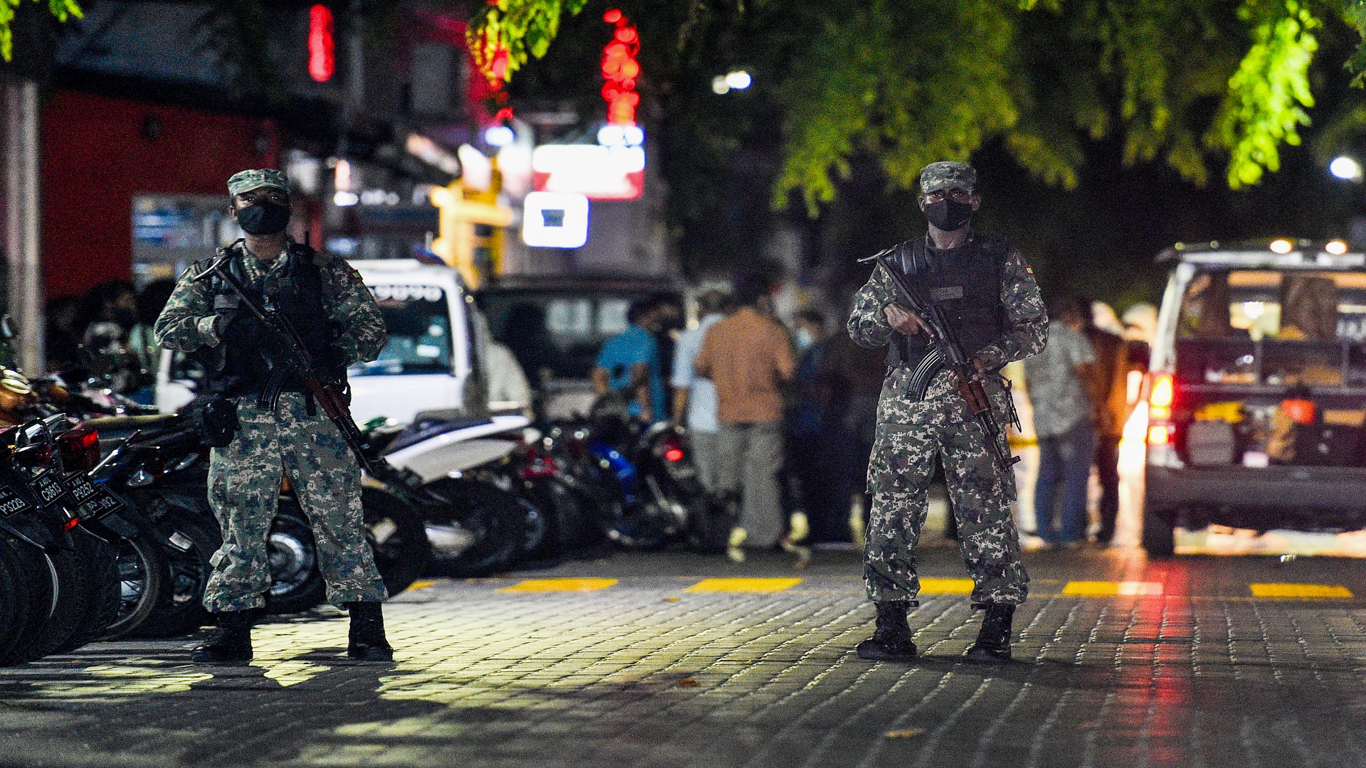 Image for the title: Former Maldives president wounded in assassination bid 