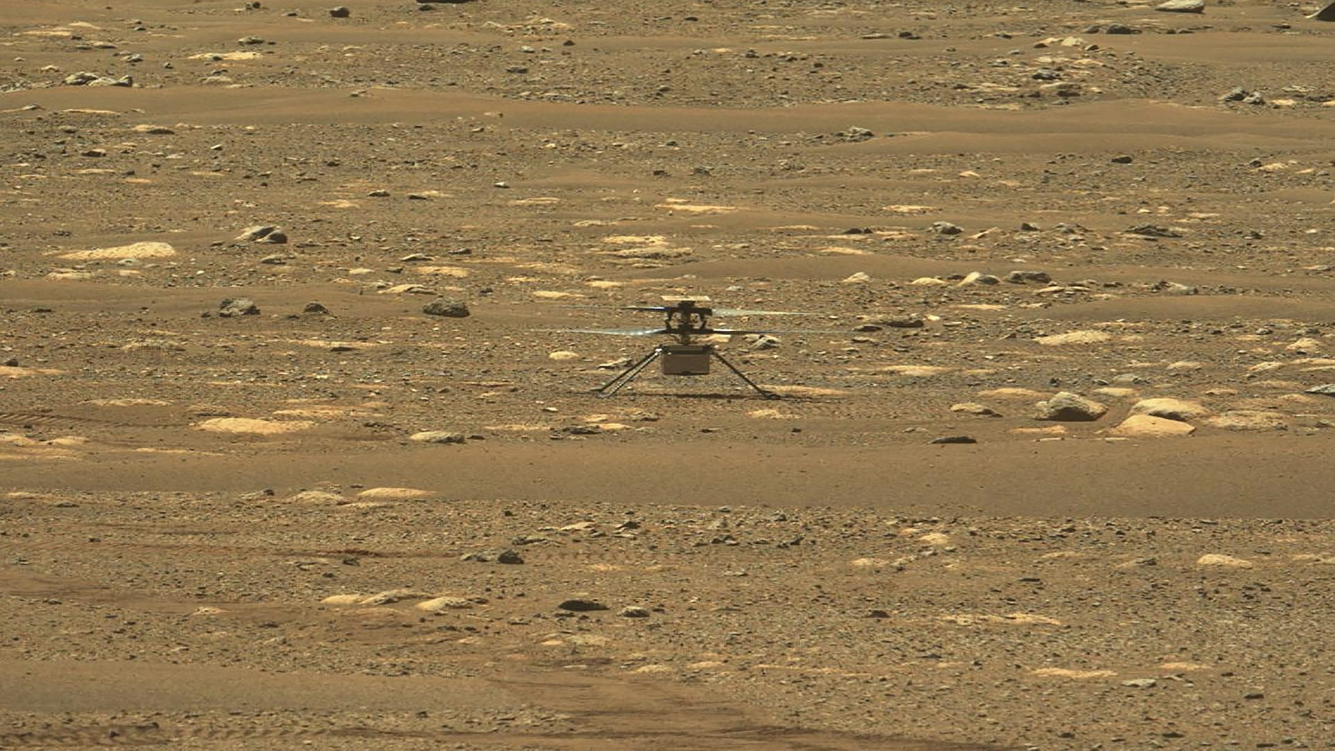 Image for the title: NASA releases first audio of mini-helicopter's flight on Mars 