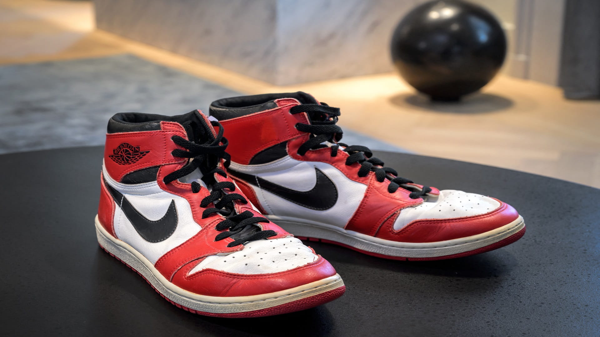 Image for the title: Michael Jordan rookie sneakers sell for $152,500 