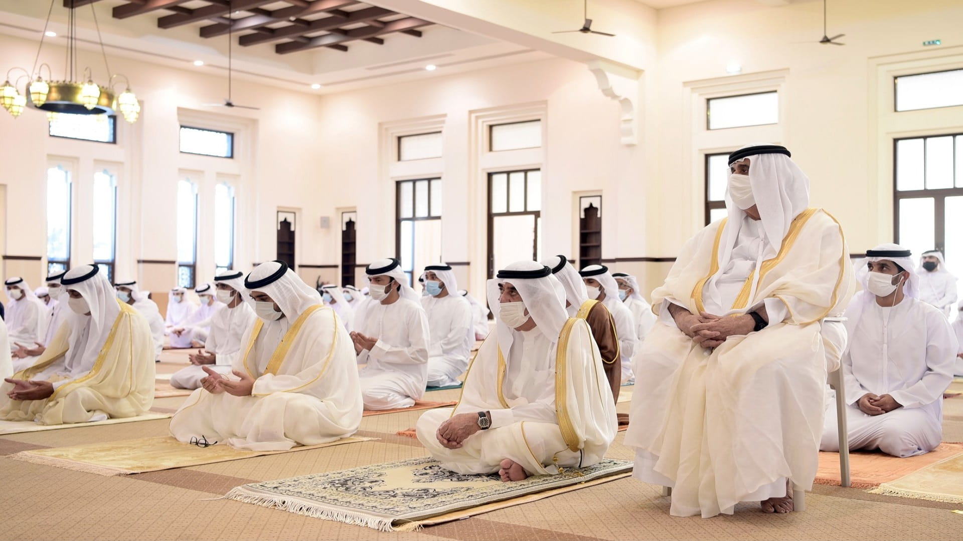 Image for the title: Umm Al Qaiwain Ruler performs Eid al-Fitr prayer 