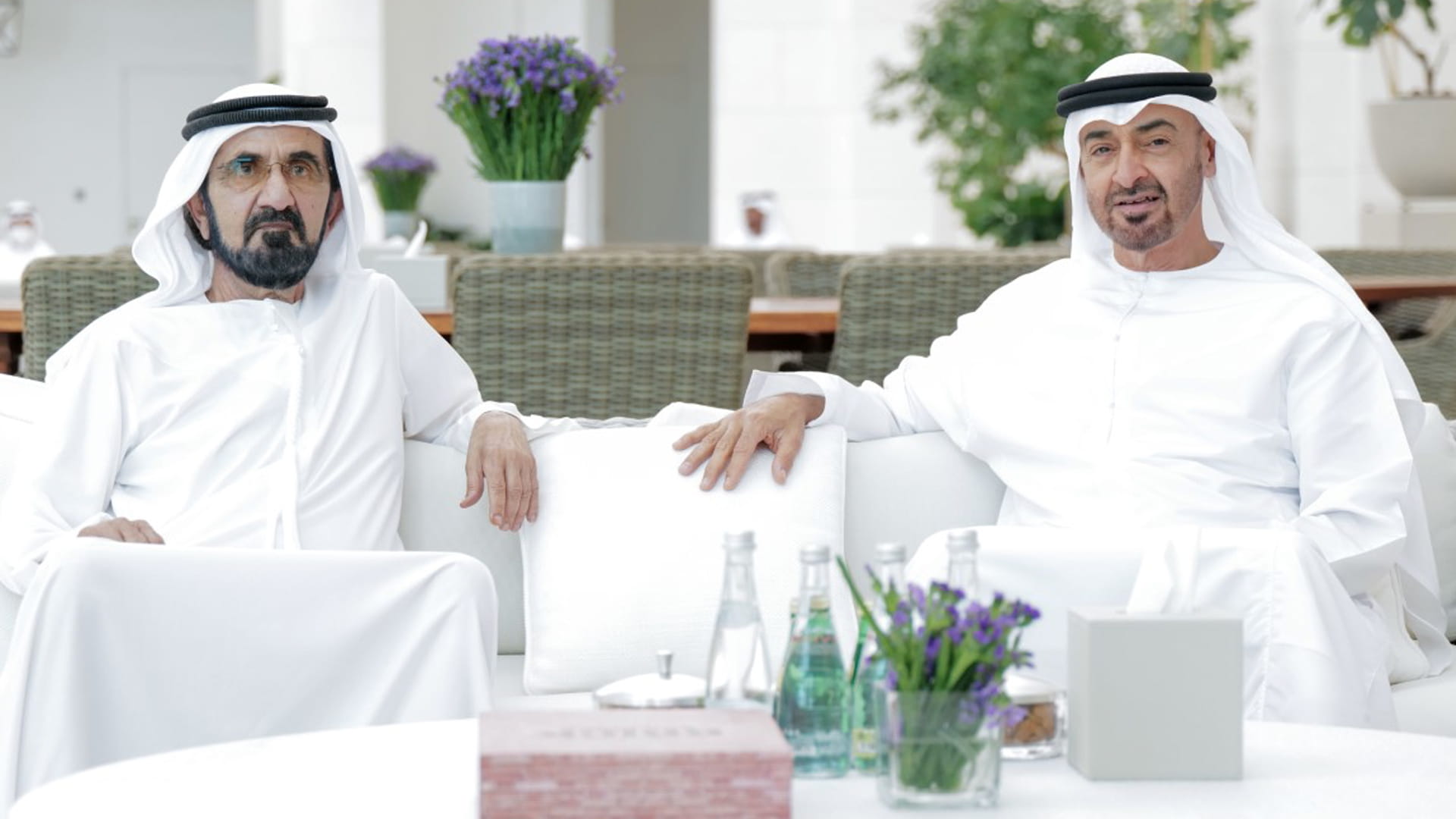 Image for the title: Mohamed bin Zayed meets Mohammed bin Rashid on Eid Al Fitr 