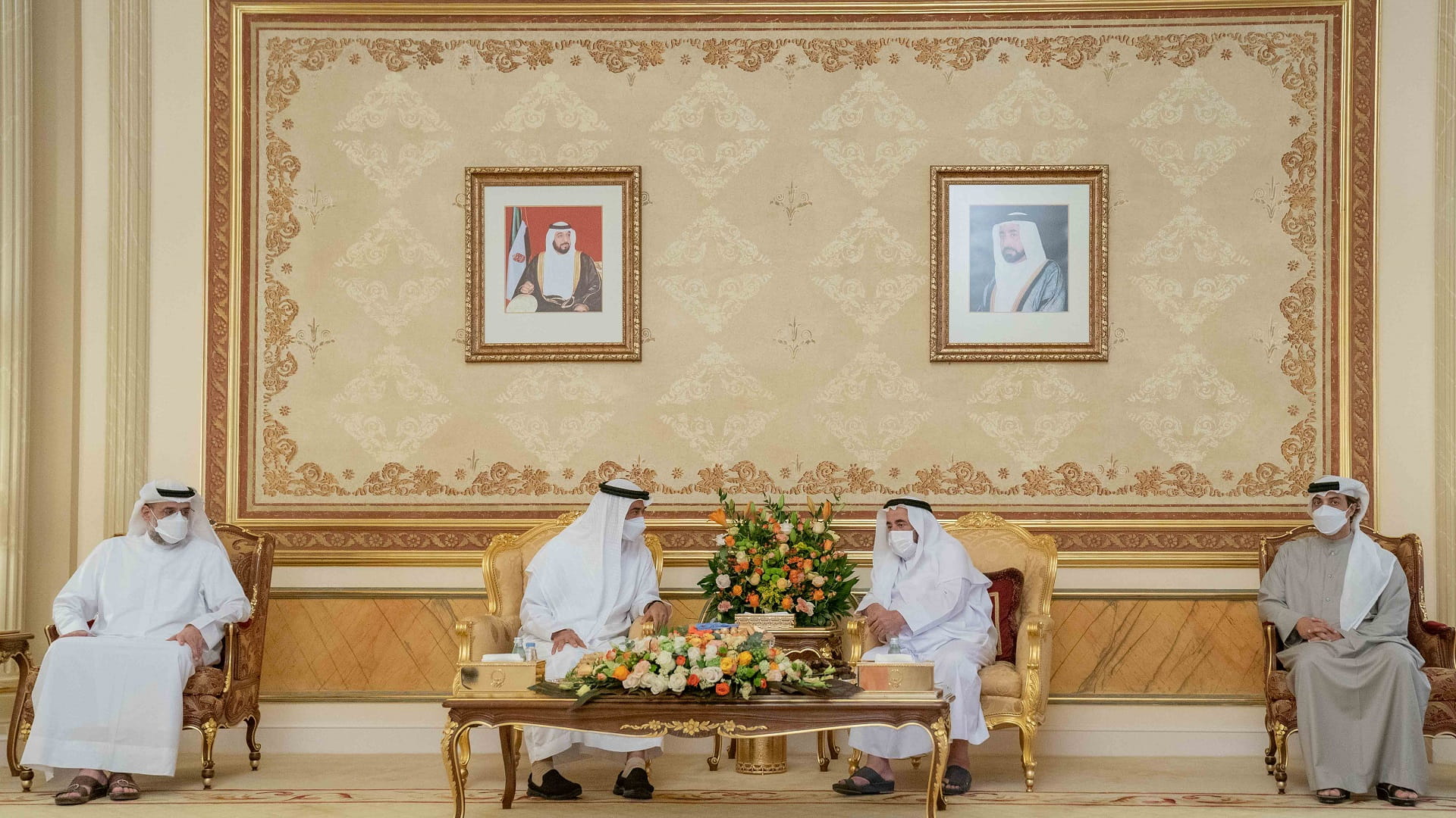 Image for the title: Sharjah Ruler receives Mohamed bin Zayed 