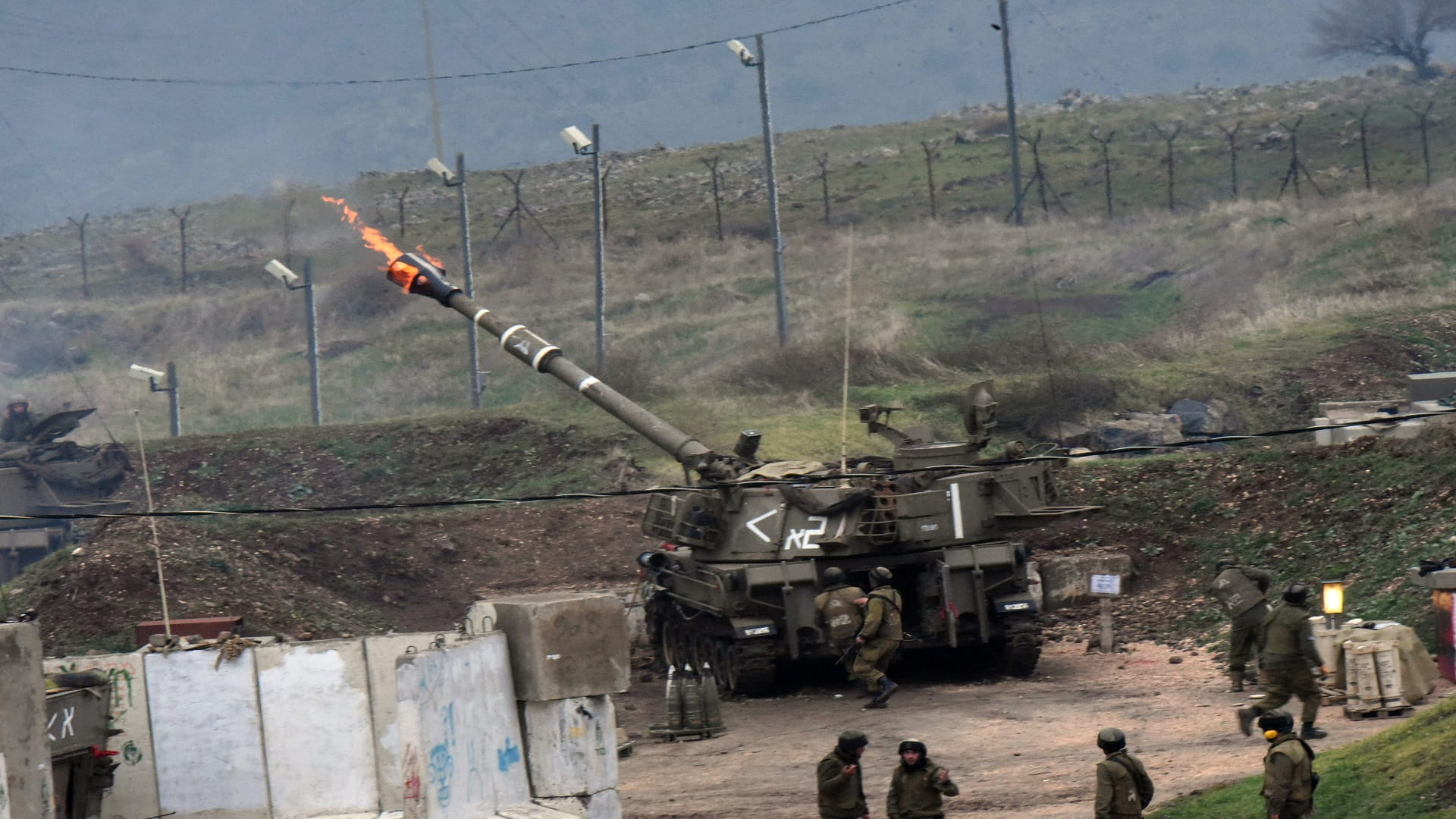 Image for the title: Israel shells Lebanon in response to rocket fire 