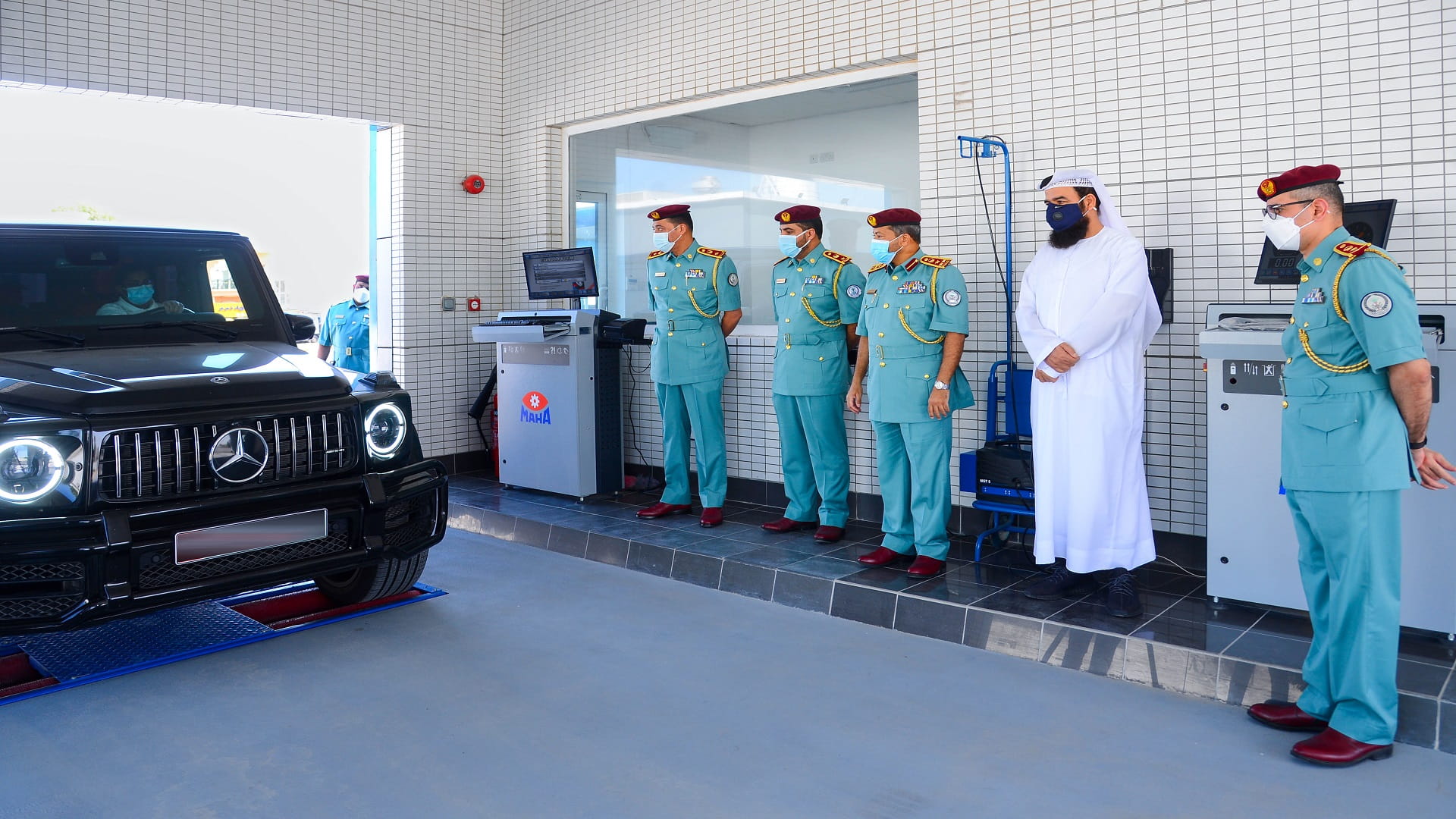 Image for the title: Sharjah Police launches 3 new light vehicle inspection stations  