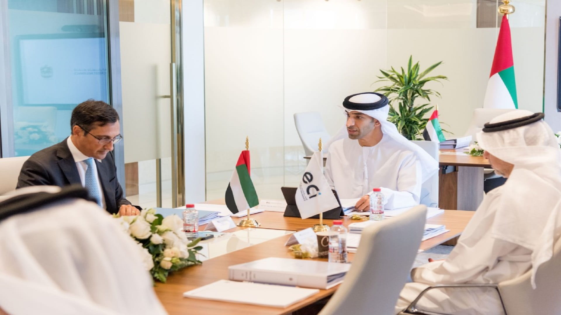 Image for the title: Al Zeyoudi chairs Board meeting of Etihad Credit Insurance 