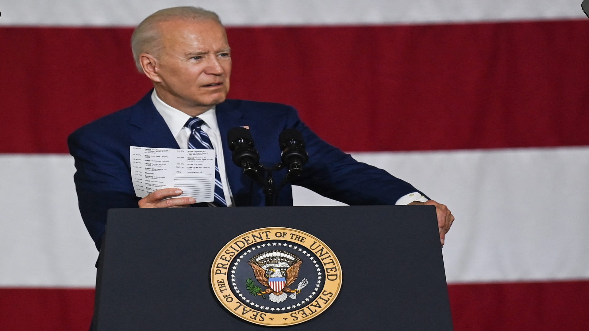 Image for the title: Biden dismisses Texas voting bill as attack on democracy 