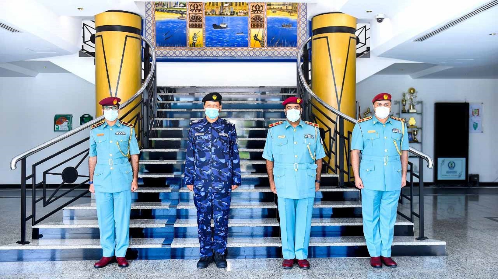 Image for the title: Al Shamsi congratulates 2 officers for receiving doctoral degrees 