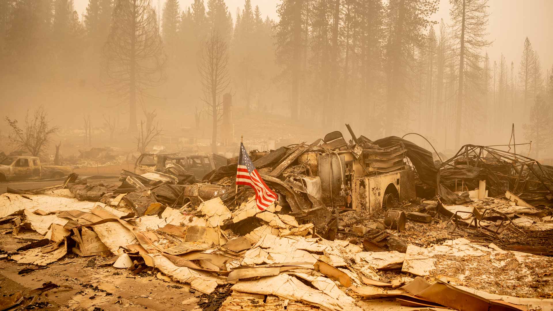 Image for the title: California wildfire now second-worst in state history 