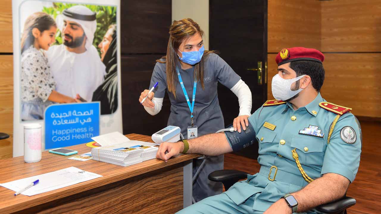 Image for the title: Sharjah Police organises health event for its employees 