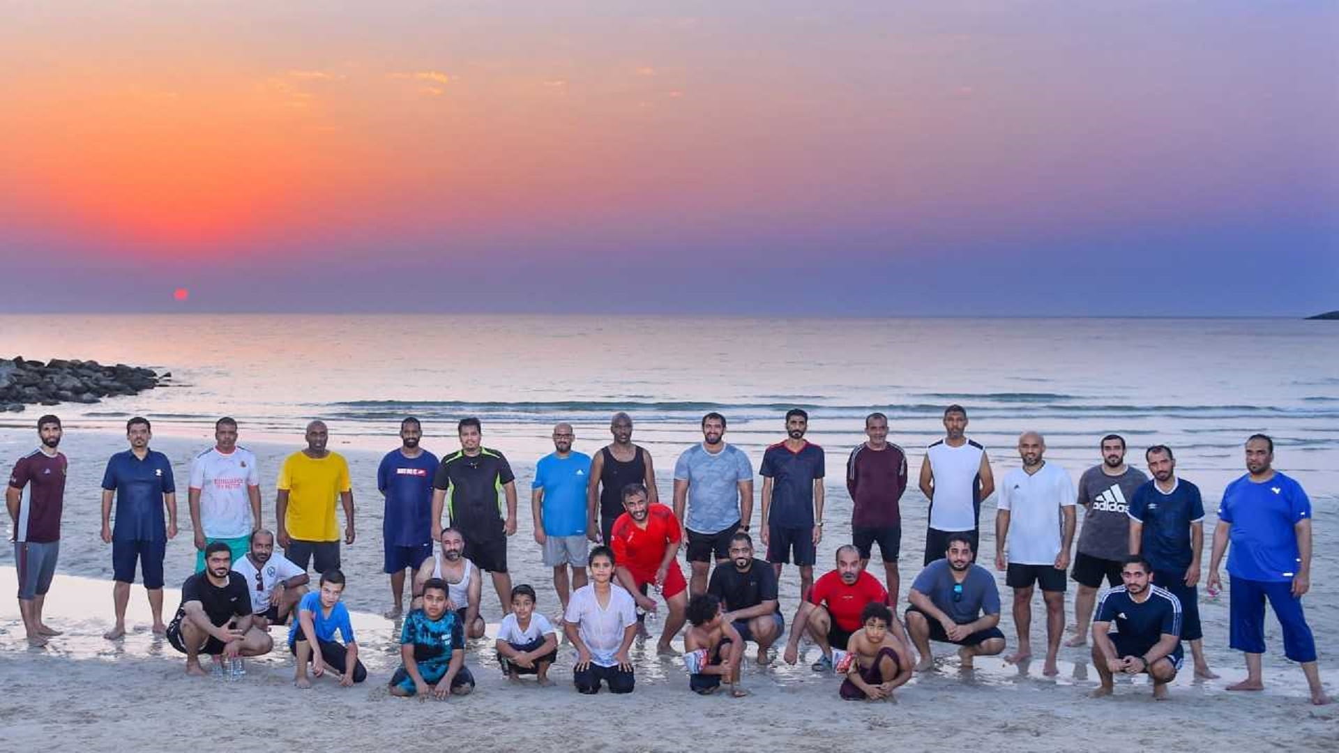 Image for the title: SP enhances fitness of its employees on Al Hamriyah Beach 