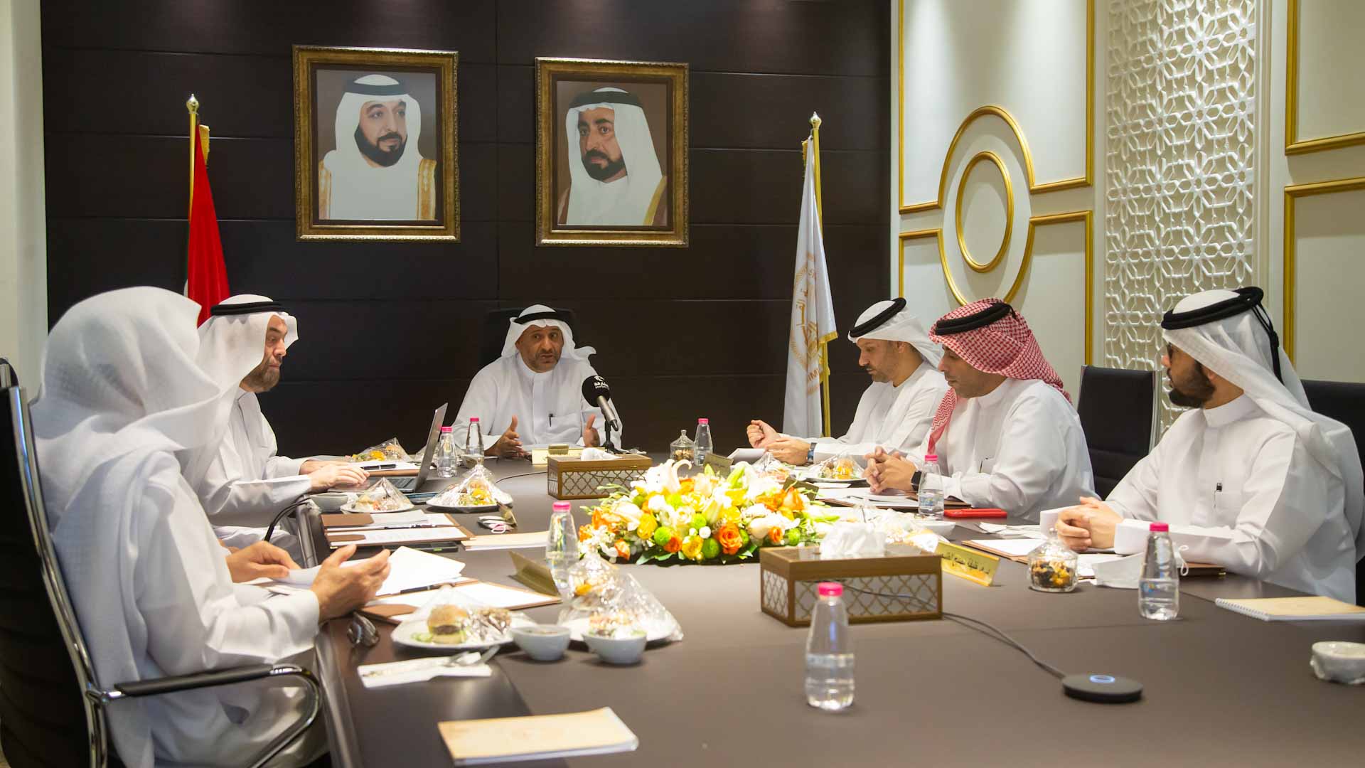 Image for the title: Al Tarifi commends Ruler of Sharjah on AQU's success 