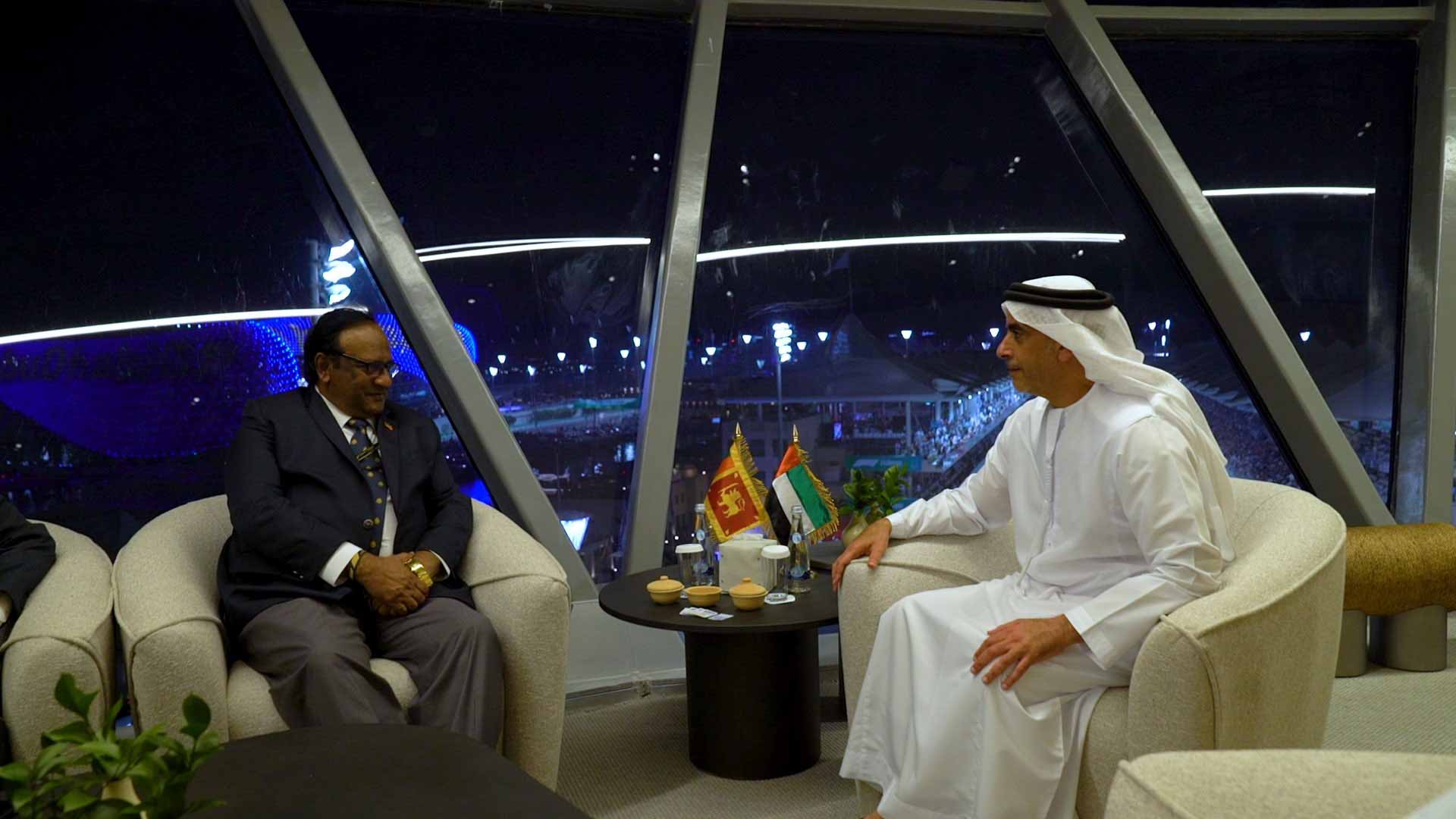 Image for the title: Saif bin Zayed meets Minister of Public Security of Sri Lanka 