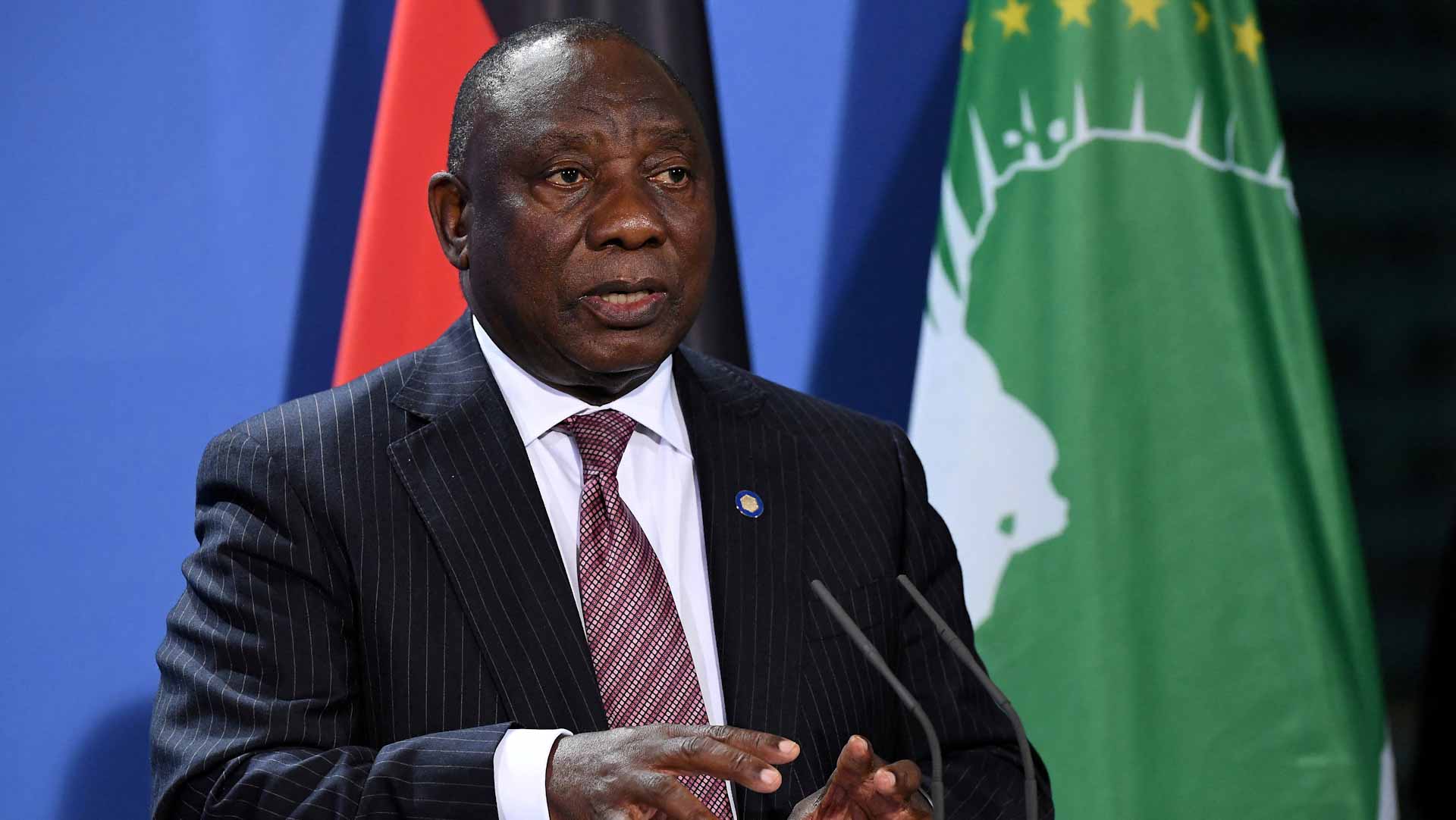 Image for the title: South Africa 's Ramaphosa has COVID19, presidency says 