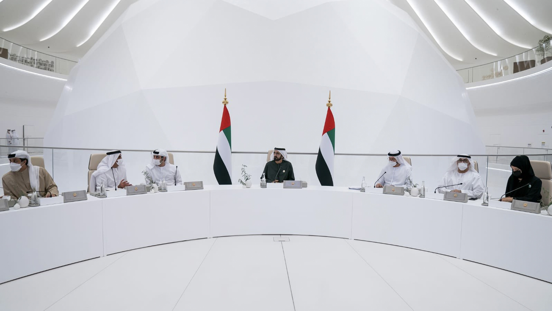 Image for the title: UAE cabinet reviews government performance and rankings in 2021 