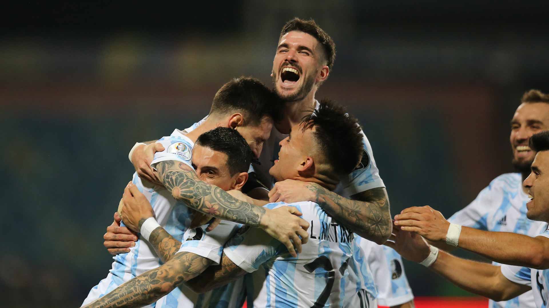 Image for the title: Argentina beat Ecuador 3-0 to move into Copa America semi 