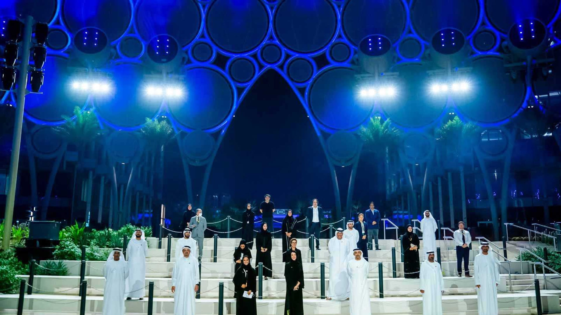 Image for the title: Abdullah bin Zayed visits site of Expo 2020 Dubai 