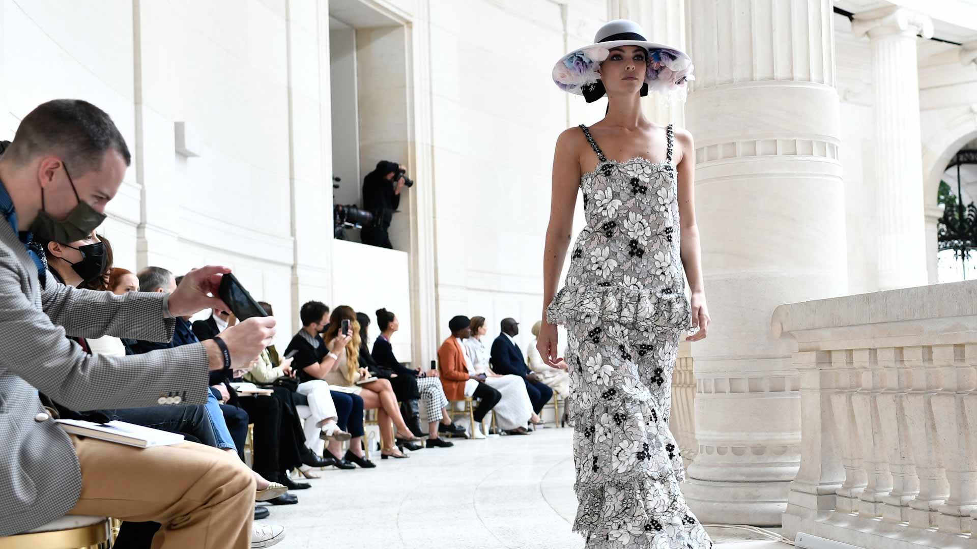 Image for the title: Chanel splashes plenty of colour at haute couture live show 